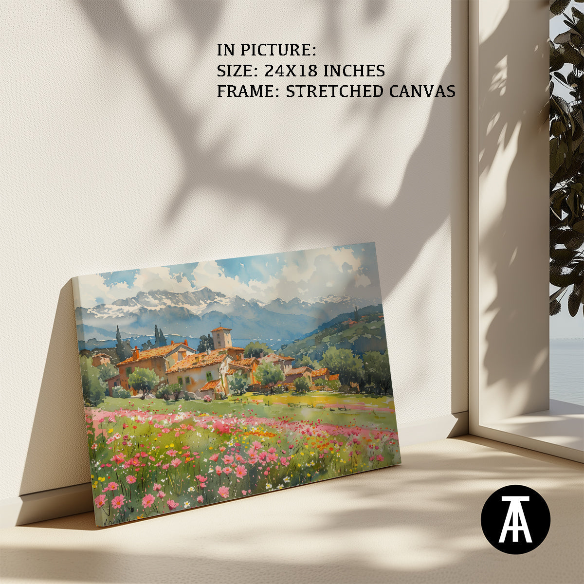 Artwork in Natural Wood Frame
