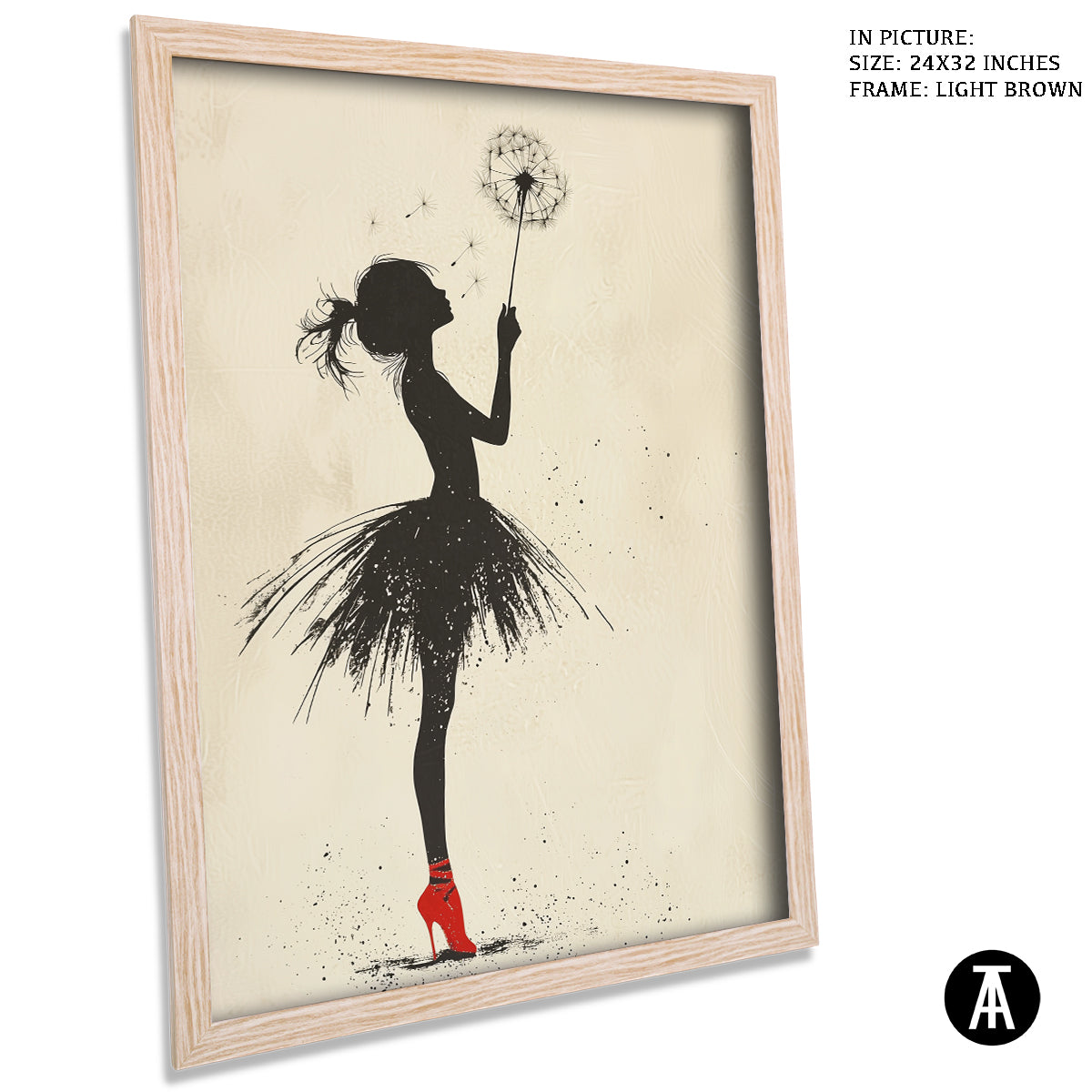 Artwork in Dark Brown Frame