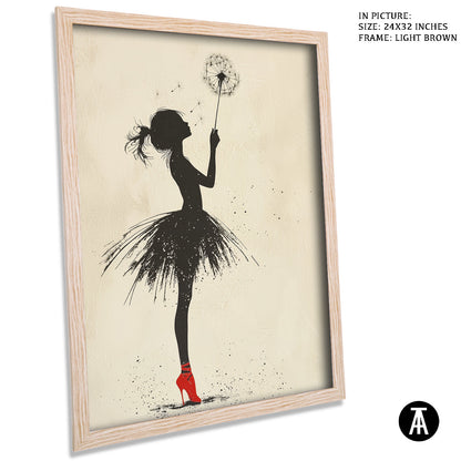 Artwork in Dark Brown Frame