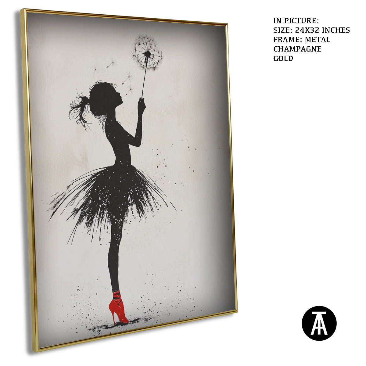 Artwork in Light Brown Frame