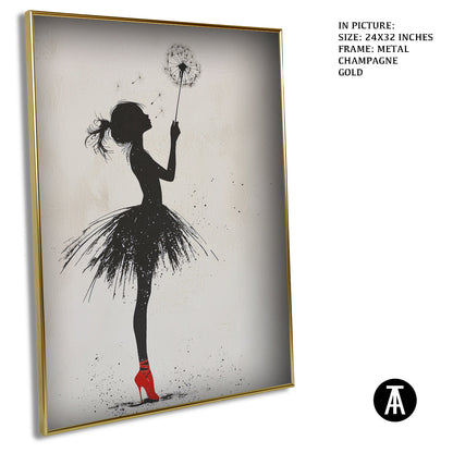 Artwork in Light Brown Frame
