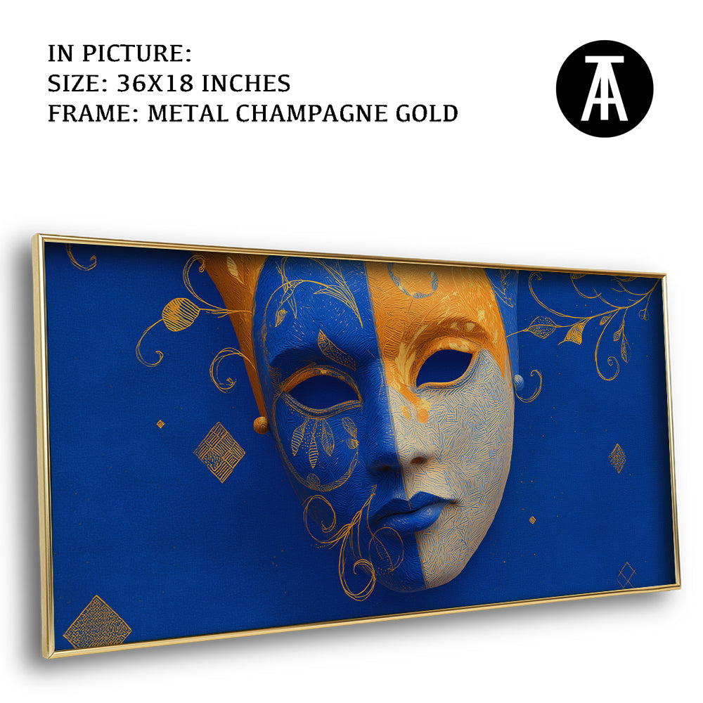 Artwork in Metal Champagne Gold Frame