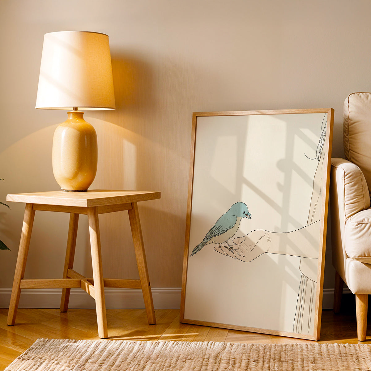 Minimalist Artwork in a Lifestyle Setting