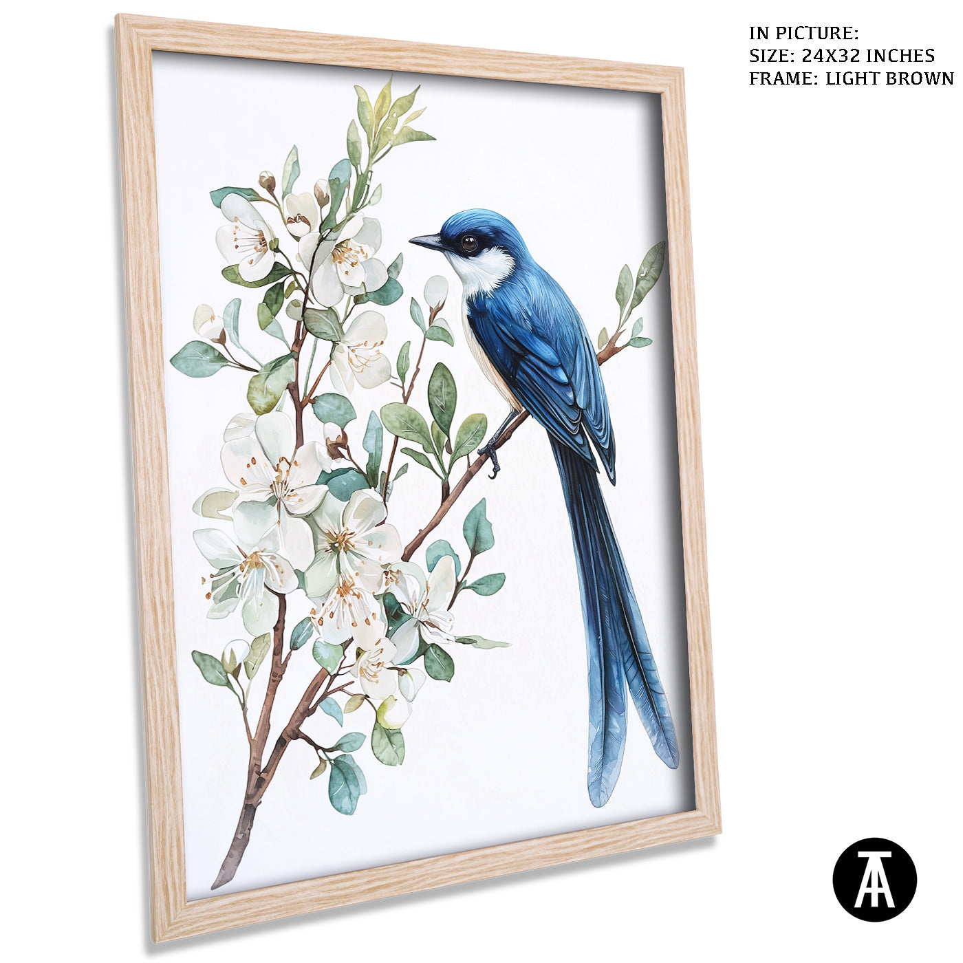 Artwork in Dark Brown Frame