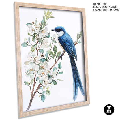 Artwork in Dark Brown Frame