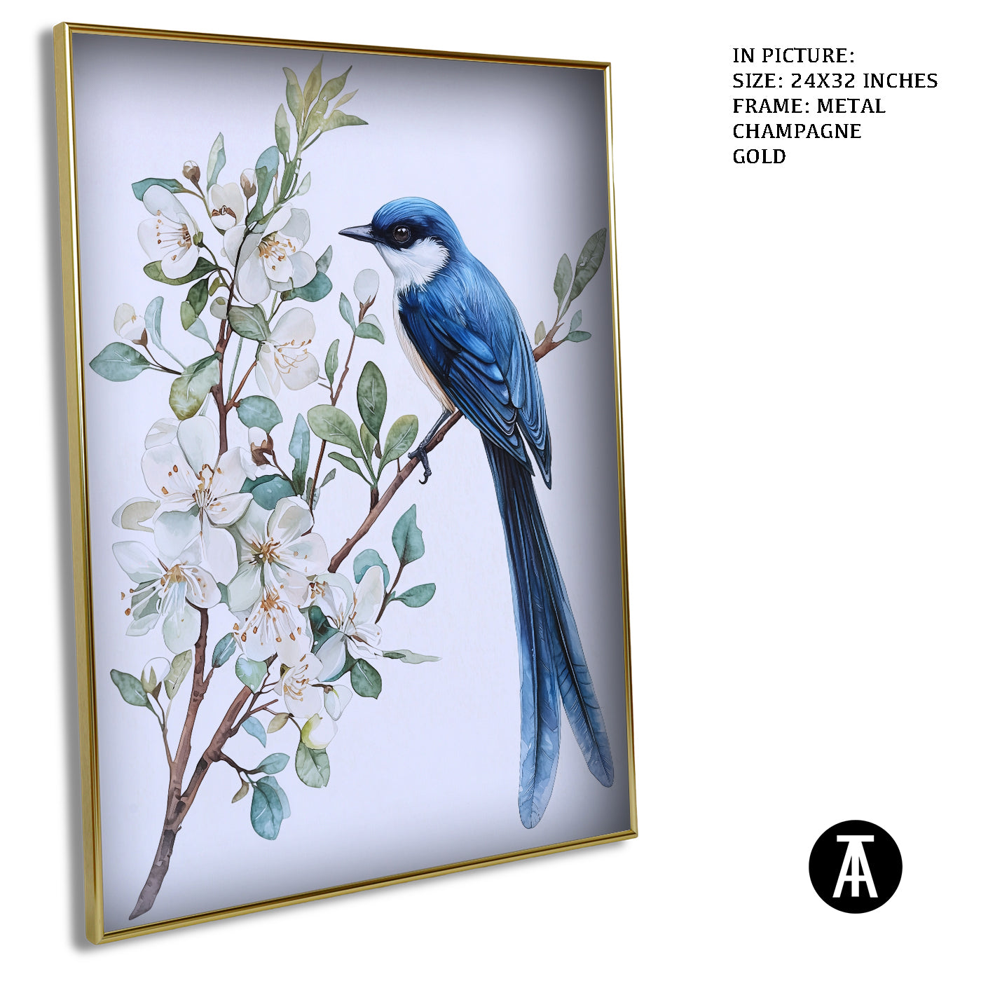 Artwork in Light Brown Frame