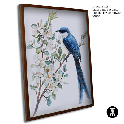 Artwork in Dark Wood Frame