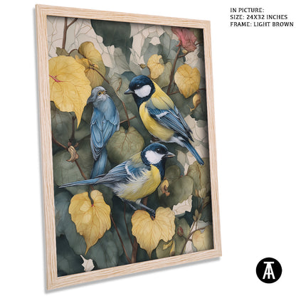 Artwork in Dark Brown Frame