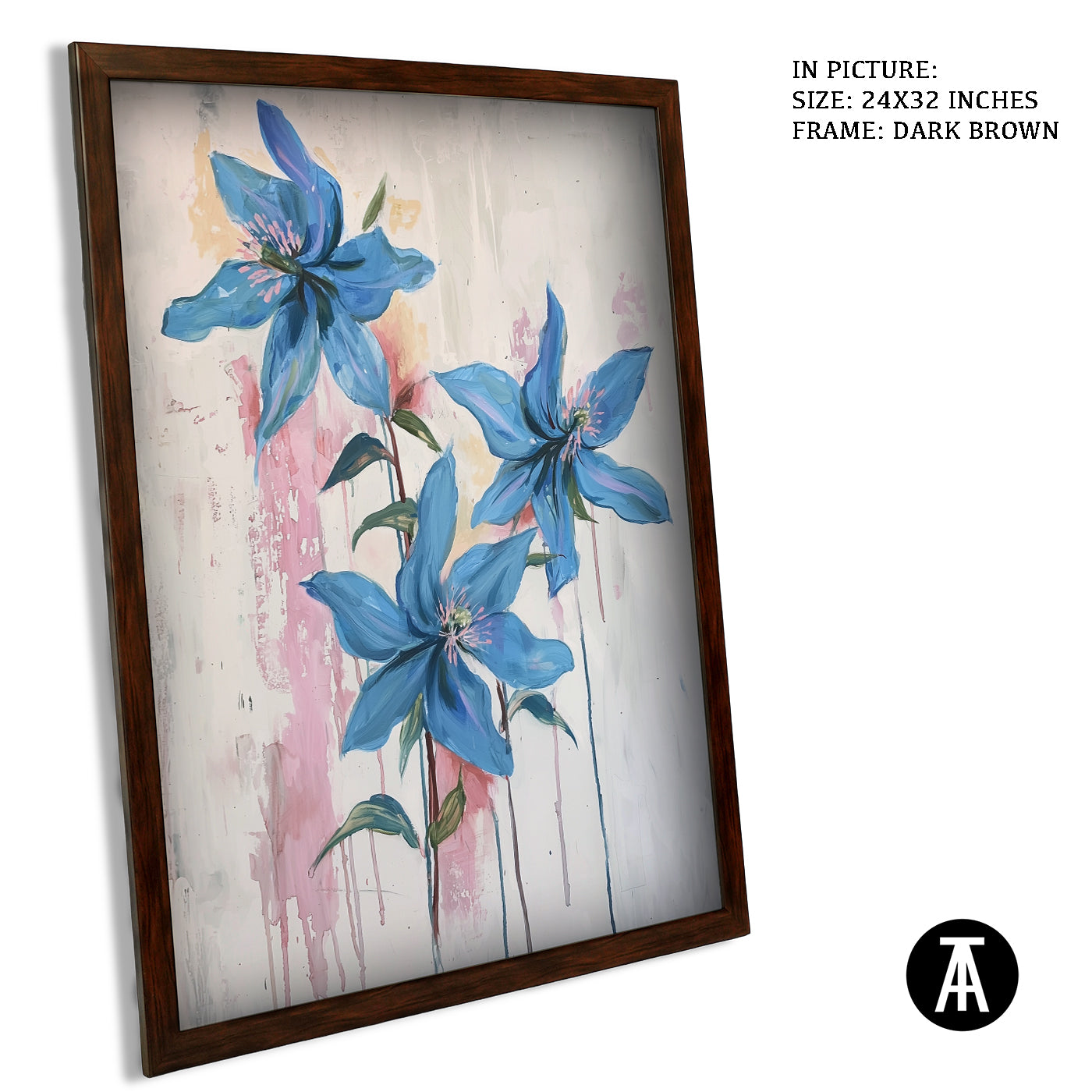 Artwork in Metal Champagne Gold Frame