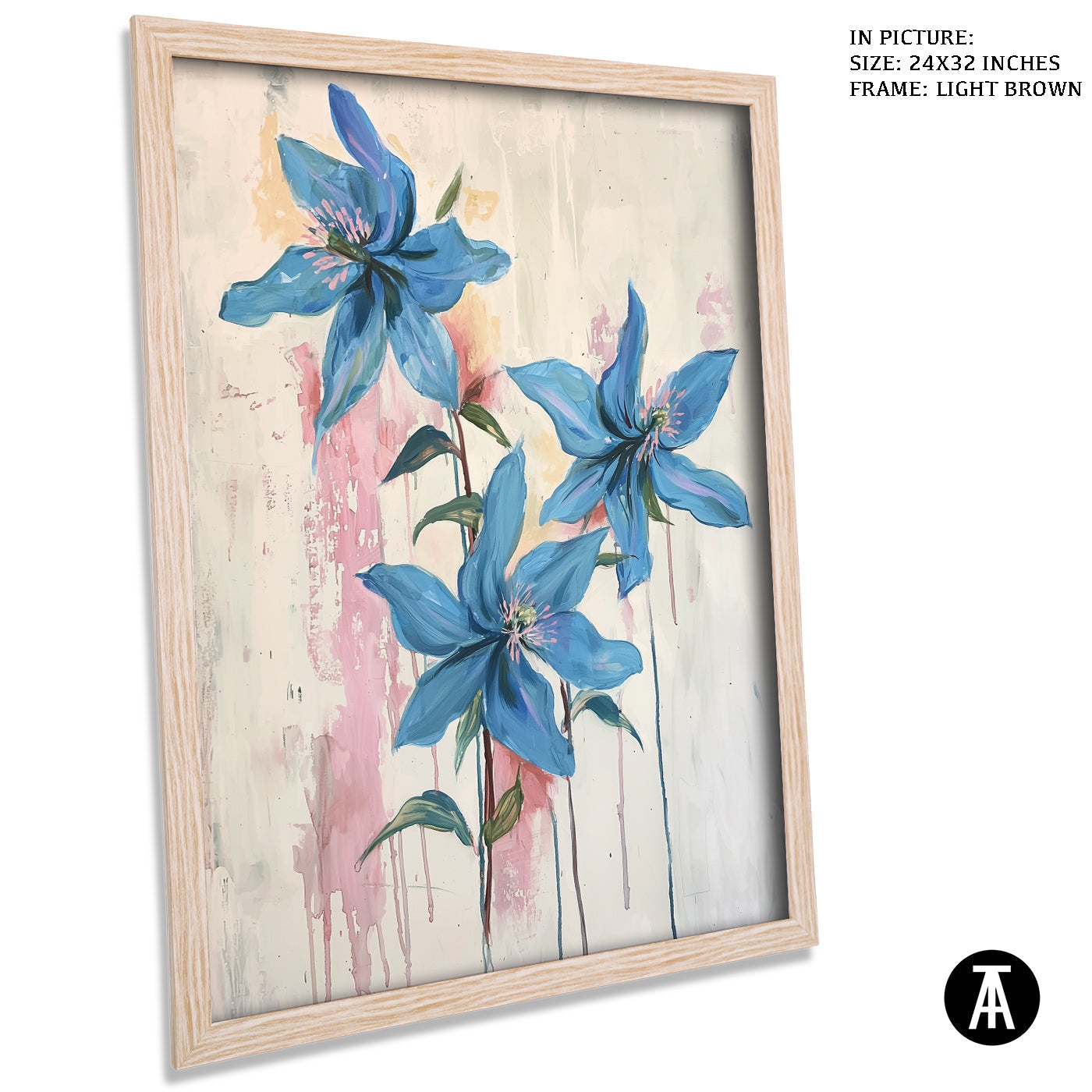 Artwork in Dark Brown Frame
