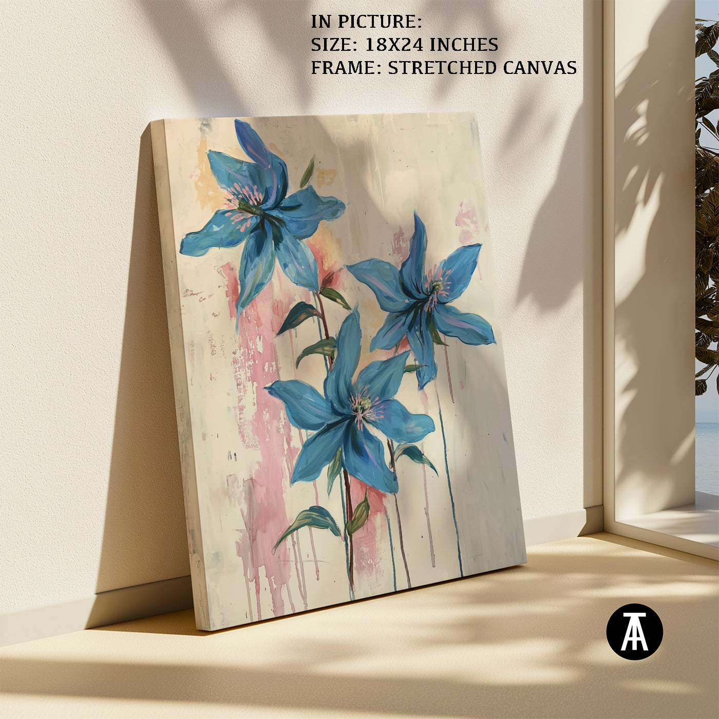Artwork in Natural Wood Frame