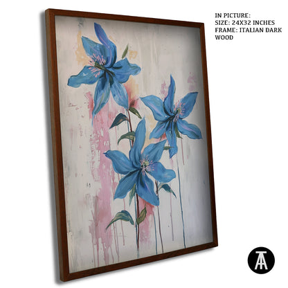 Artwork in Dark Wood Frame