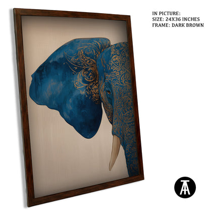 Artwork in Dark Brown Frame
