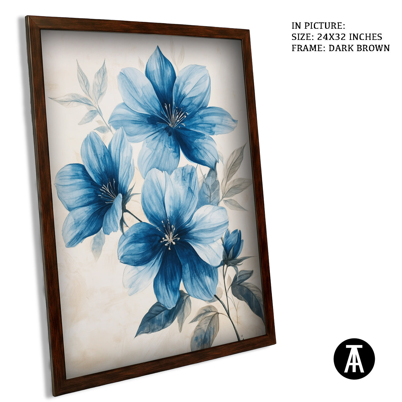 Artwork in Metal Champagne Gold Frame