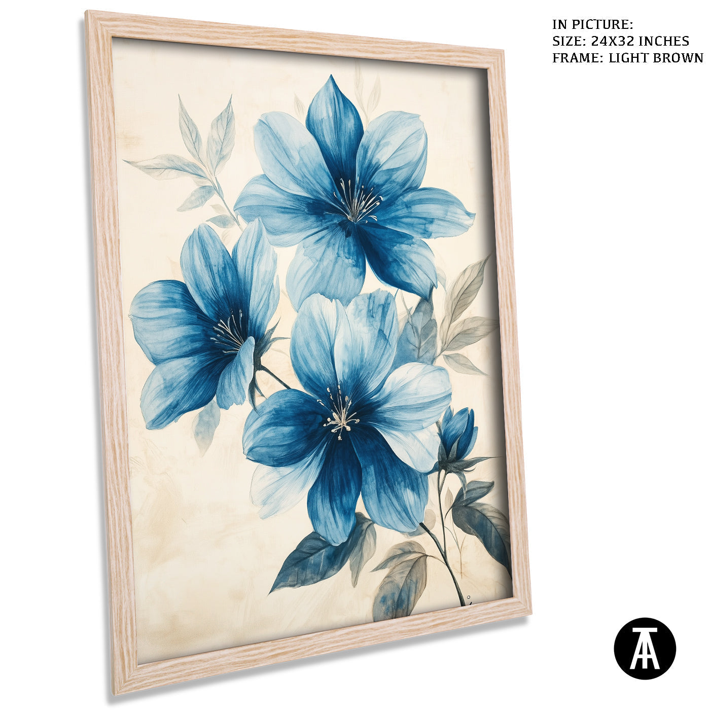 Artwork in Dark Brown Frame