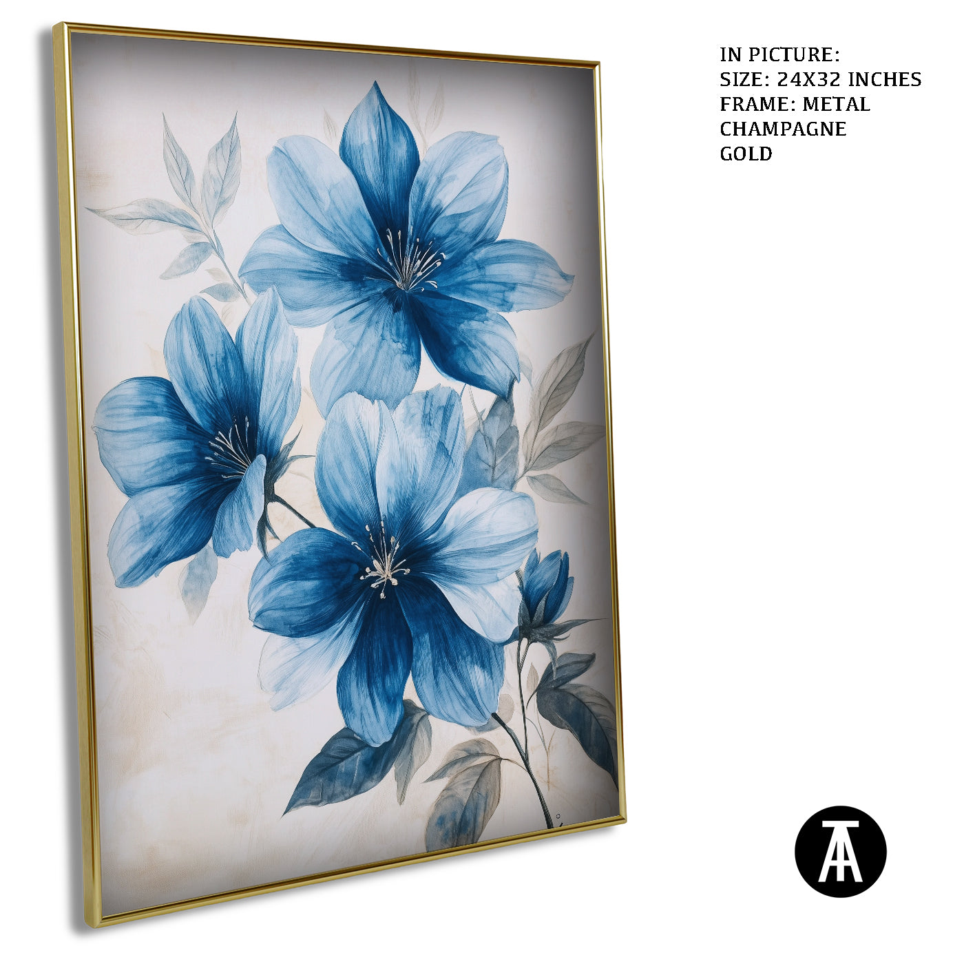 Artwork in Light Brown Frame