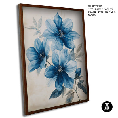 Artwork in Dark Wood Frame