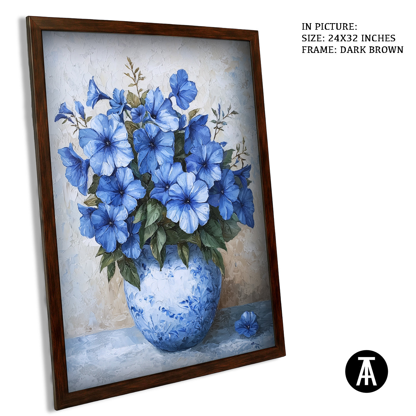 Artwork in Metal Champagne Gold Frame