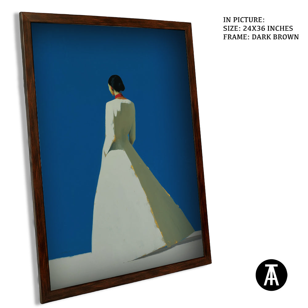 Artwork in Dark Brown Frame