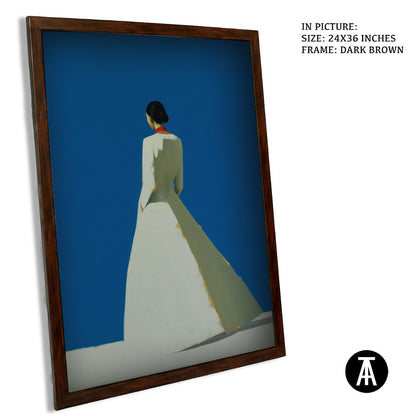 Artwork in Dark Brown Frame