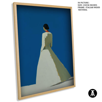 Artwork in Natural Wood Frame