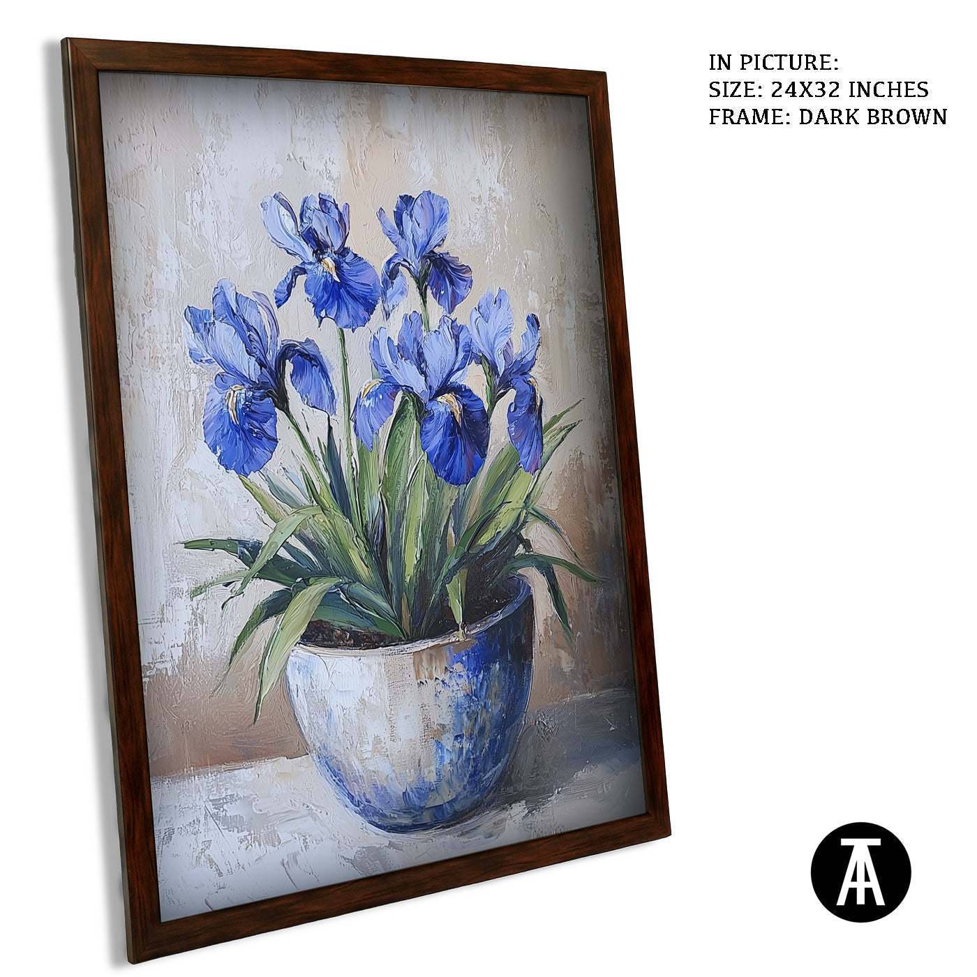 Artwork in Metal Champagne Gold Frame