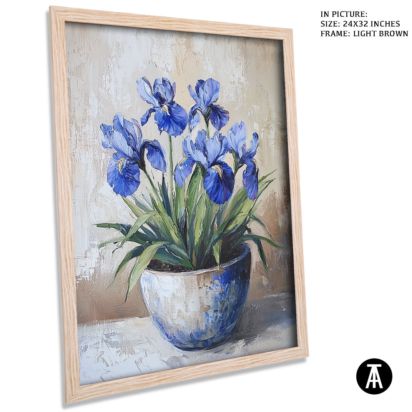 Artwork in Dark Brown Frame