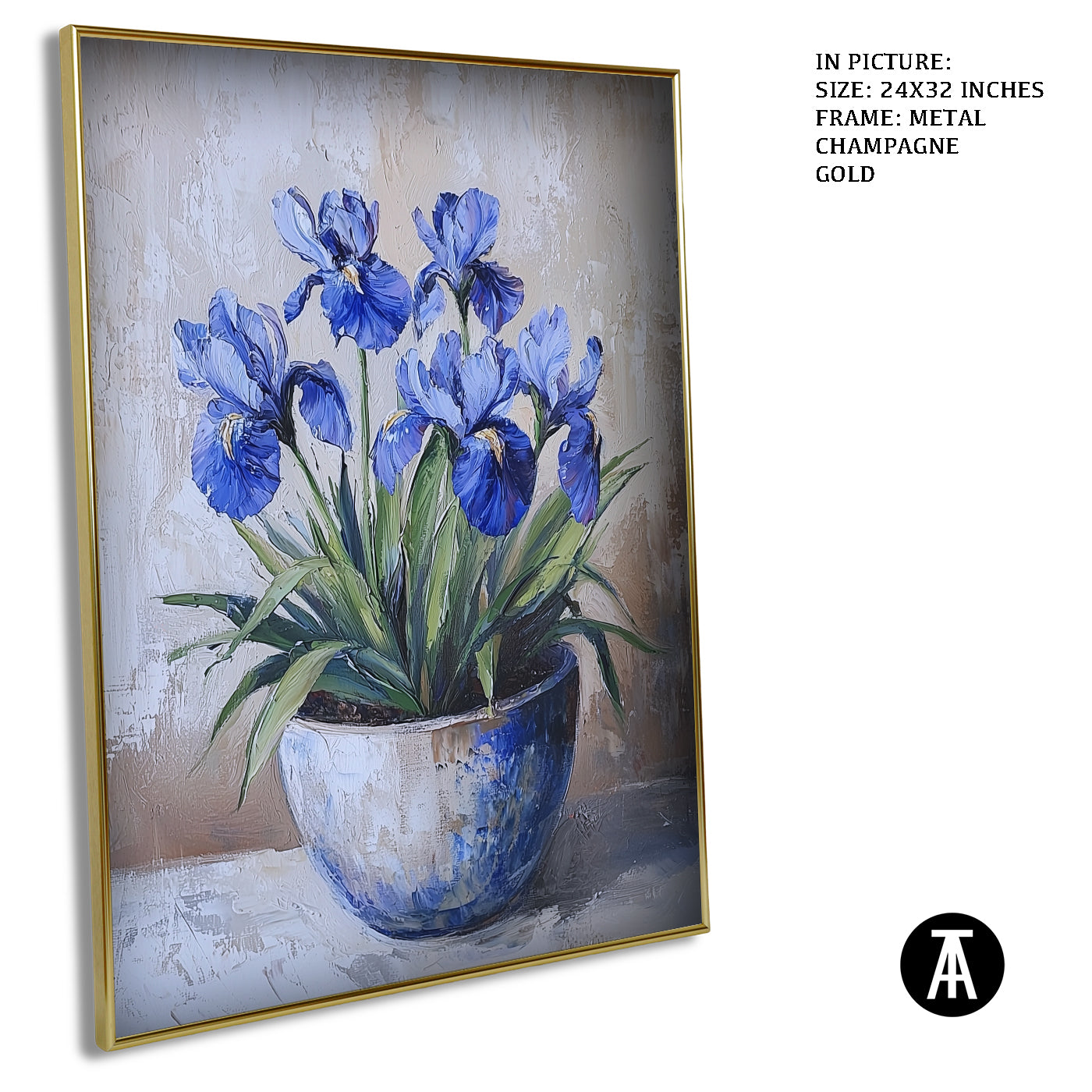 Artwork in Light Brown Frame