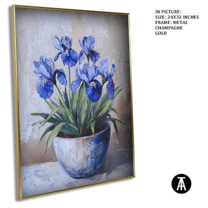 Artwork in Light Brown Frame