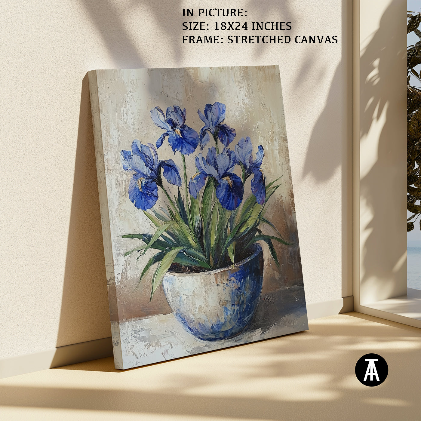 Artwork in Natural Wood Frame