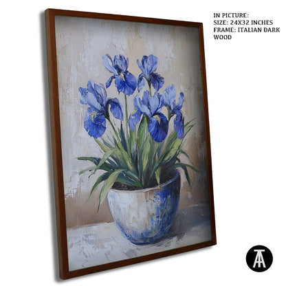 Artwork in Dark Wood Frame