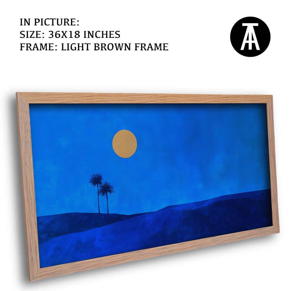 Artwork in Light Brown Frame