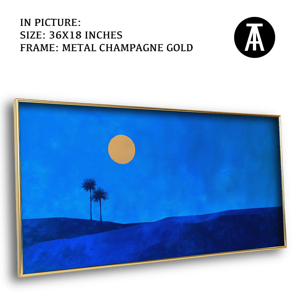 Artwork in Metal Champagne Gold Frame