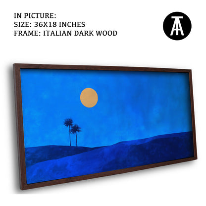 Artwork in Dark Wood Frame