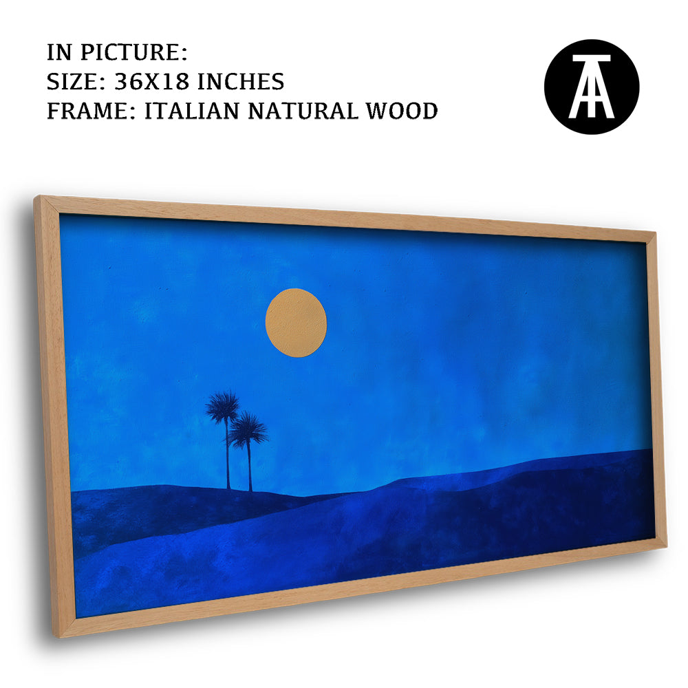 Artwork in Natural Wood Frame