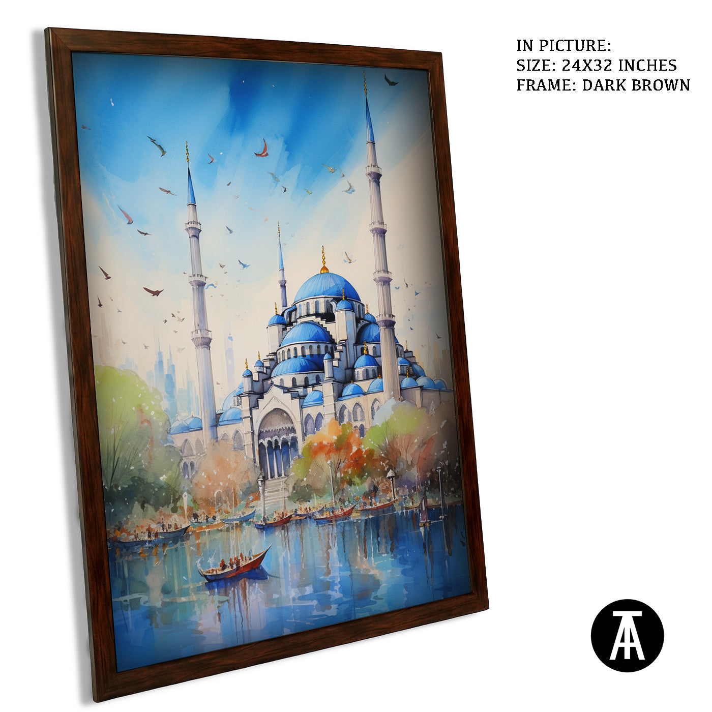 Artwork in Metal Champagne Gold Frame
