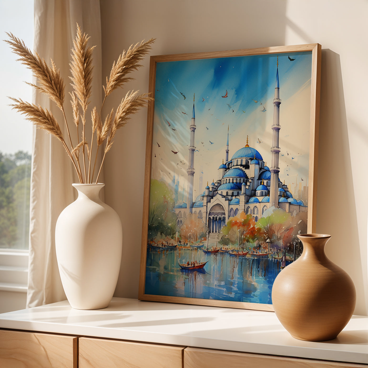 Istanbul Painting in a Lifestyle Setting
