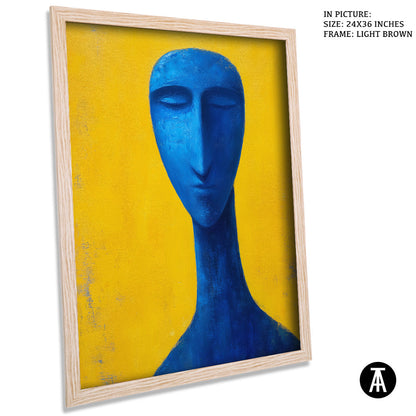 Artwork in Light Brown Frame