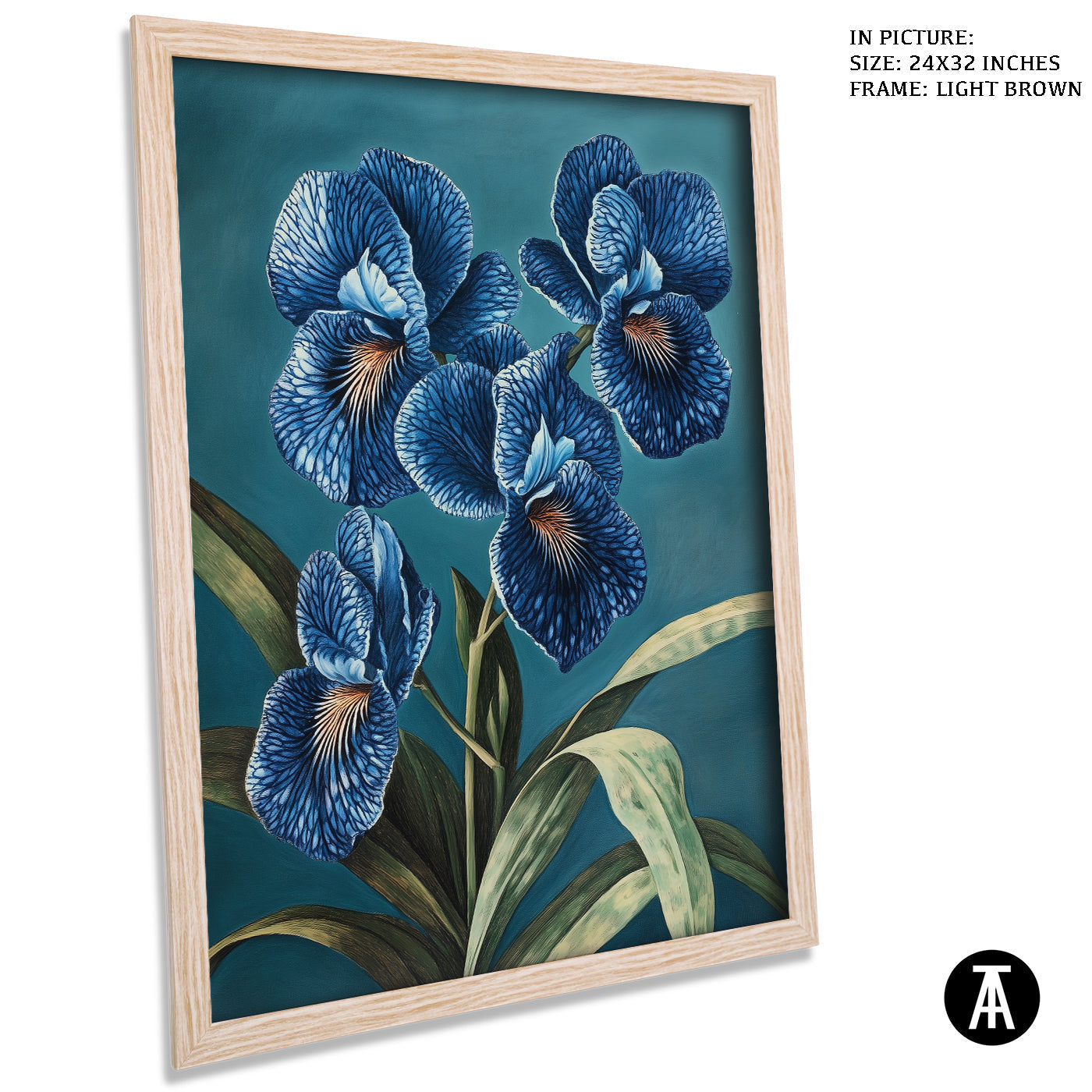 Artwork in Dark Brown Frame