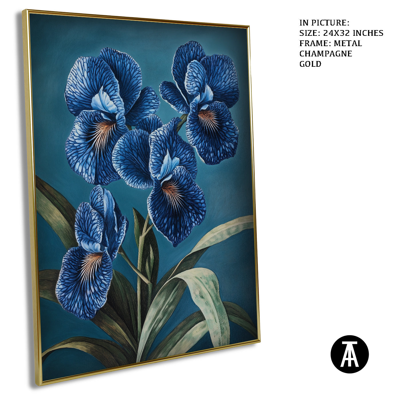 Artwork in Light Brown Frame