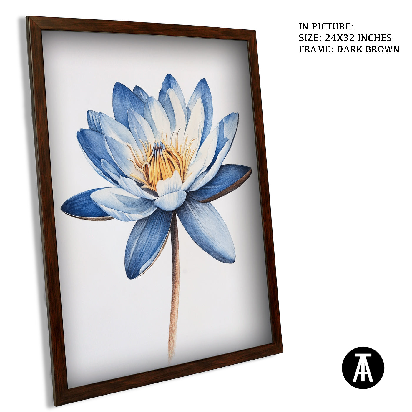 Artwork in Metal Champagne Gold Frame