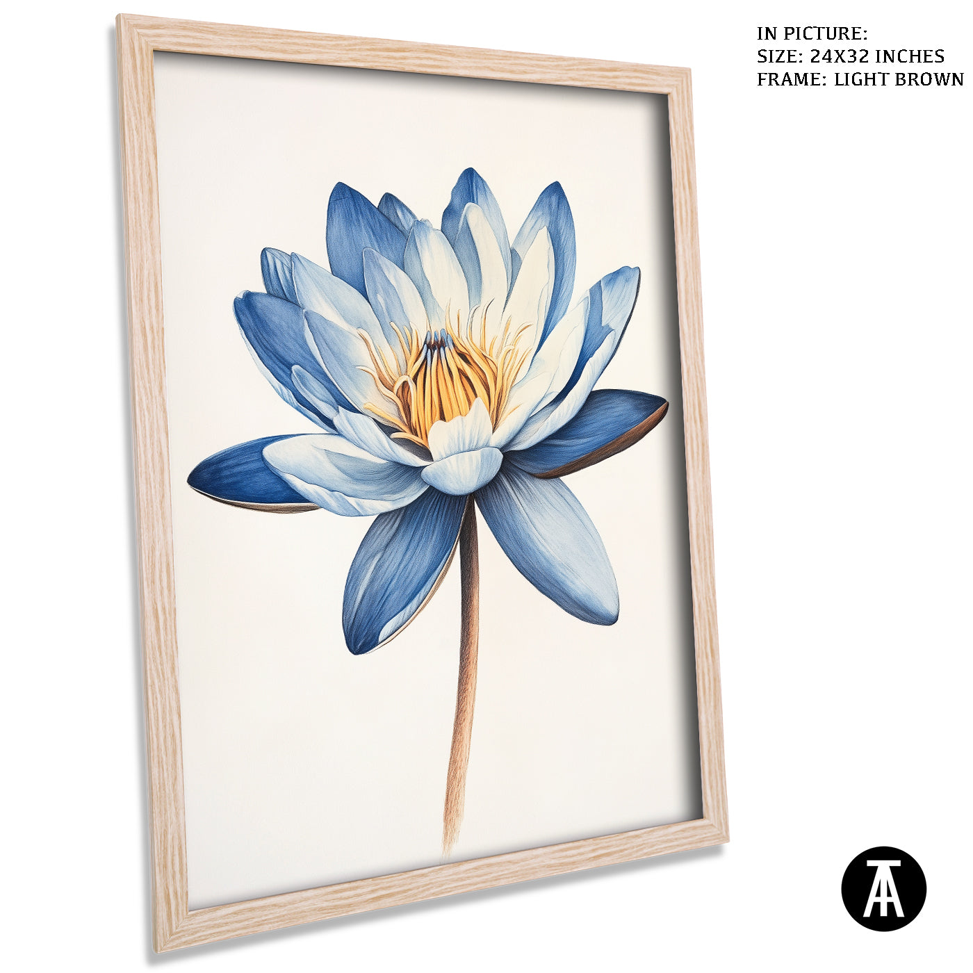 Artwork in Dark Brown Frame
