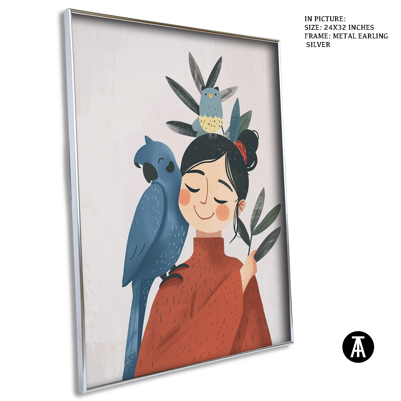 Artwork in Metal Earling Silver Frame
