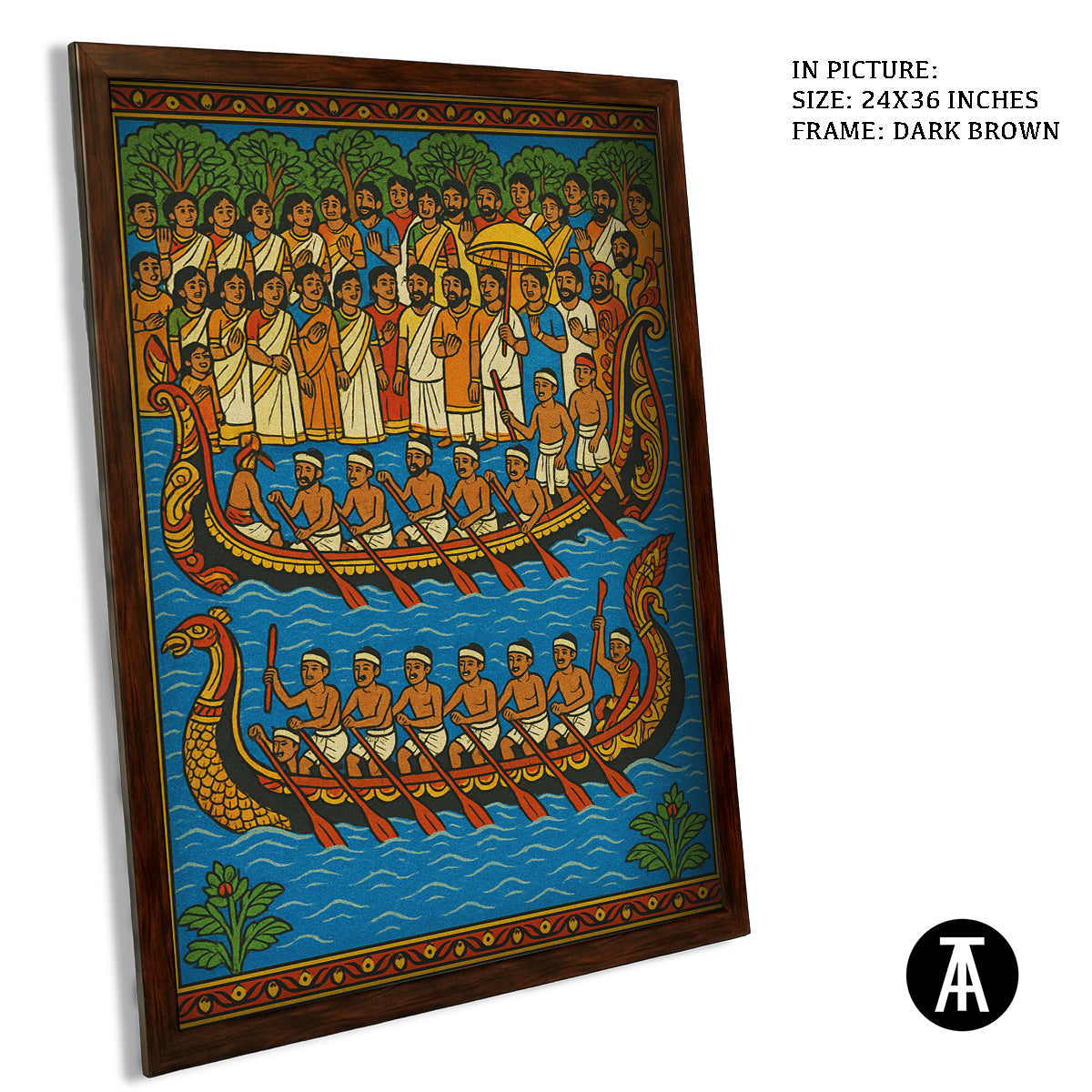 Artwork in Dark Brown Frame