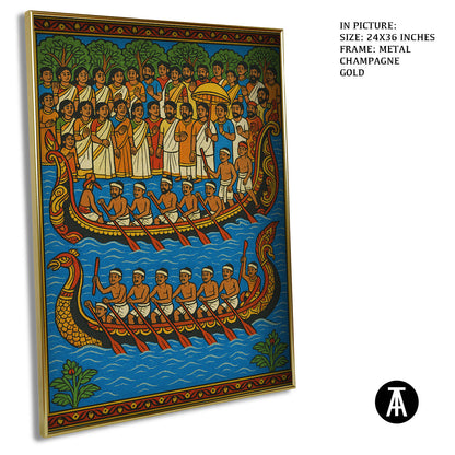Artwork in Metal Champagne Gold Frame