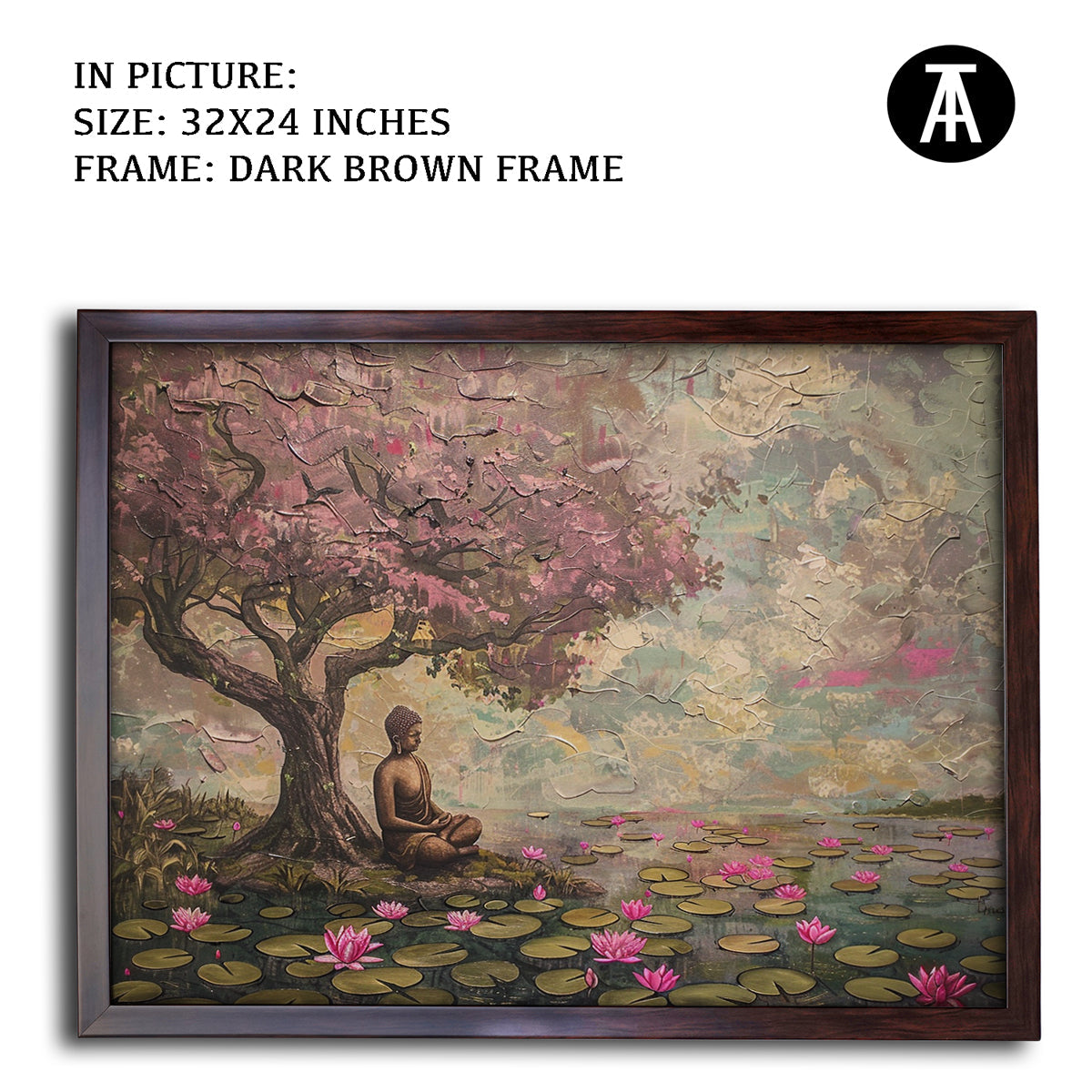 Artwork in Metal Champagne Gold Frame