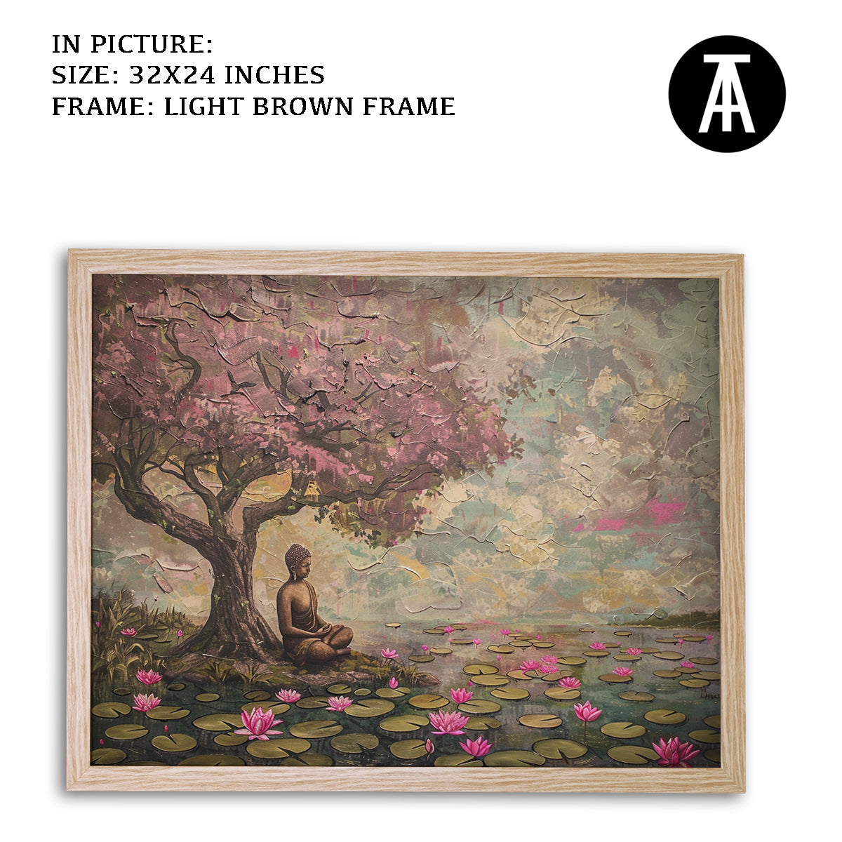 Artwork in Dark Brown Frame