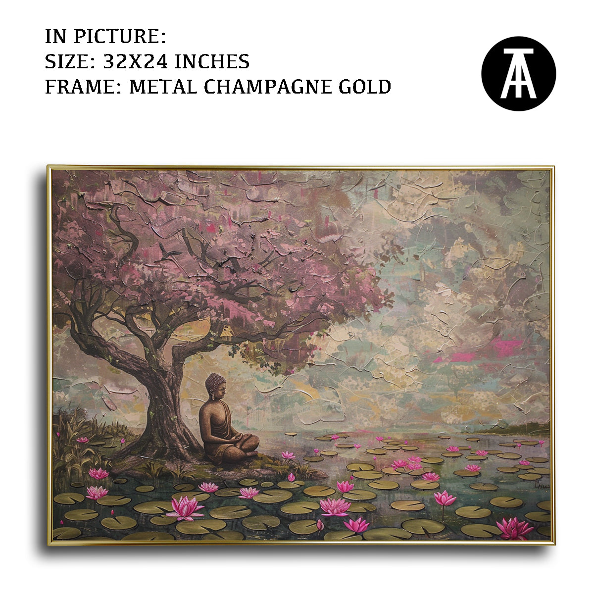 Artwork in Light Brown Frame