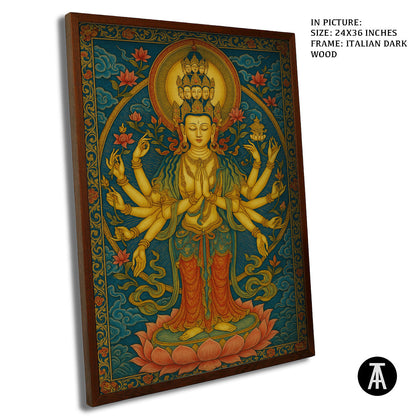 Artwork in Dark Wood Frame