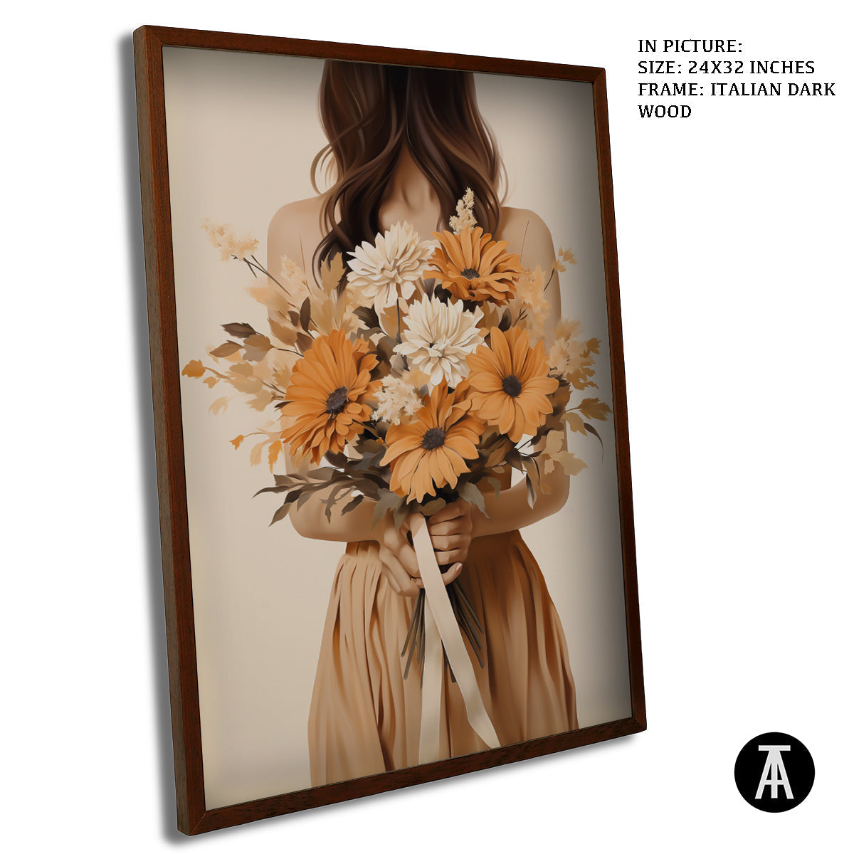 Sample Artwork in Italian Wood Framing Dark